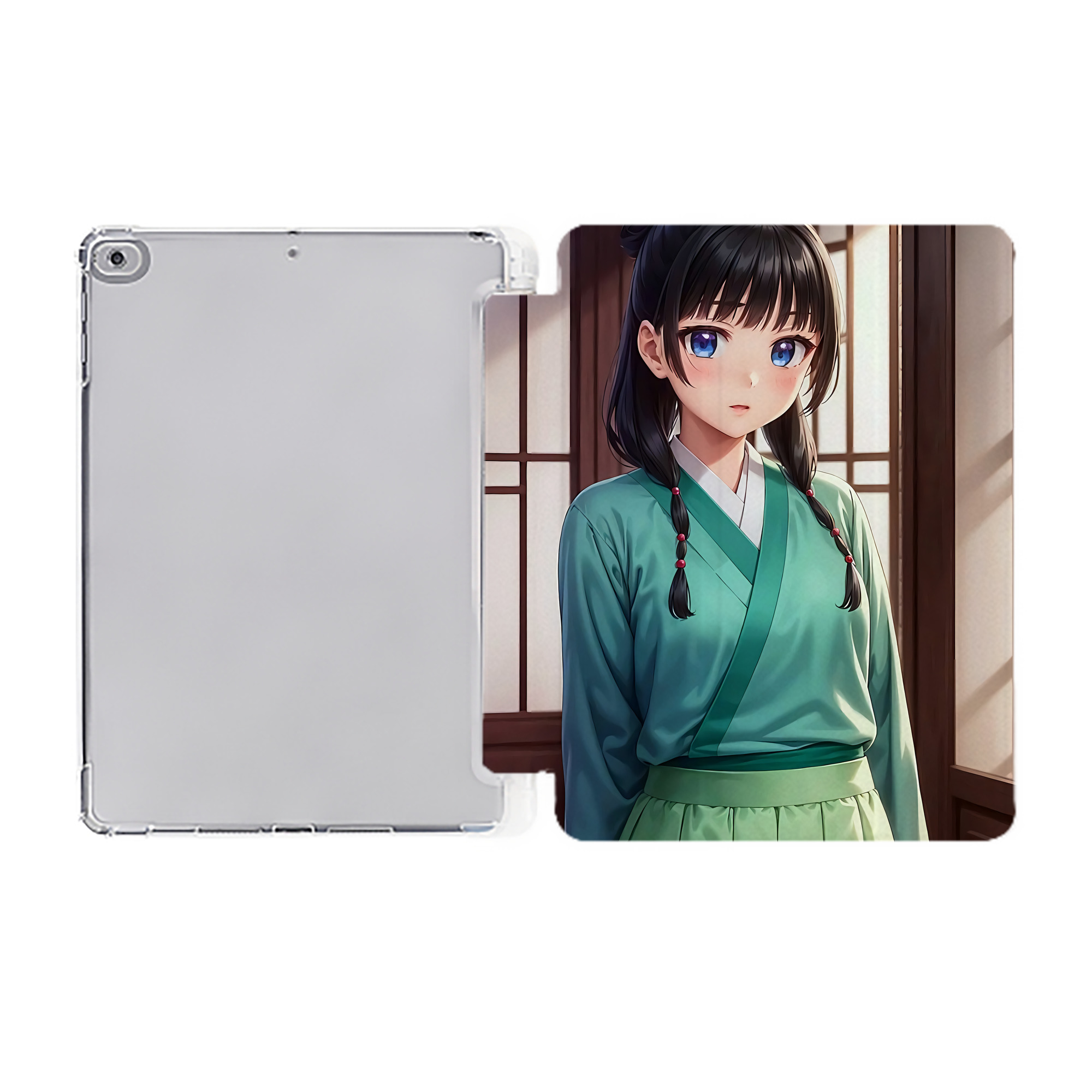 （画像用） 薬屋のひとりごと The Apothecary Diaries IPad ケース ペン収納付き 三つ折りスタンド PUレザー×シリコン 対応機種9.5/10.5/10.9インチ
